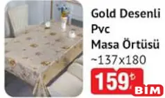 GOLD DESENLİ PVC MASA ÖRTÜSÜ 137X180 CM fiyat ve kampanya bilgisi